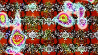 Düz Çiçek Elementleri Tasarımı. Sevimli çiçek raster deseni. Renkli çiçekler. Renkli Yaz Teması çizim şablonu.