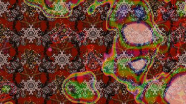 Nazikçe, güzel çiçek arkaplanı. Çiçekli karalama şeklinde Raster çiçek deseni. Renkli çiçekler.