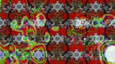 Suluboya tarzında renkler üzerine çiçekler. Raster illüstrasyonunda çiçek deseni çizimi.