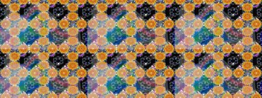 Raster illüstrasyonu. Miles Fleur, süslü püslü bir süs. Eski usul. Kumaş, tekstil, duvar kağıdı baskısı için. Tomurcukları papatya çiçekleri olan sevimli bir çiçek deseni. Taslak arkaplan.