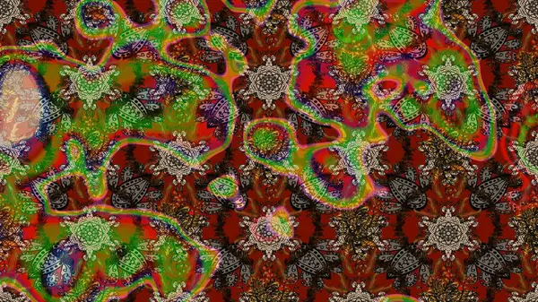 Nazik, yaz çiçekleri kahverengi ve kırmızı renklerde. Raster illüstrasyonu. Raster deseni. Küçük çiçekte sevimli çiçek deseni var..