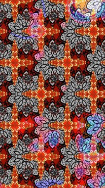 Hediye ambalaj kağıdı, tebrik kartları, posterler ve pankart tasarımı. Raster düz çiçek çizim deseni. Gri ve siyah renkte çiçekler.