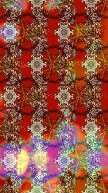 Vadinin renkleri. Raster çiçek desenleri çiziyor..