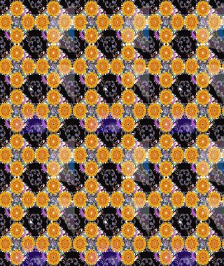 Çiçekli el çizimi çizimi deseni. Modern gelişim sarı raster arka plan duvar kâğıdı illüstrasyon klasik çizgili iz sürme desenli çiçekler, çiçekli süsler.