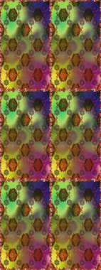 Varicolobrown ve yeşil raster pürüzsüz illüstrasyon. Küçük çiçekteki sevimli çiçek deseni. Birçok kahverengi ve yeşil soyut çiçekli tropik, pürüzsüz desen.