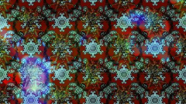 Raster - stok. Kahverengi ve mavi çiçekli eskiz deseni, suluboya çiçek deseni, sevimli çiçek, duvar kağıdı, kart veya kumaş için fayanslı.