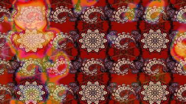 Küçük bir çiçekte eskiz deseni. Raster illüstrasyonu. Hoş bir çiçek geçmişi var. Güzel kumaş deseni.