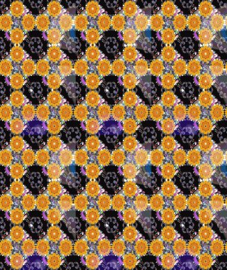 Çiçekli el çizimi çizimi deseni. Modern gelişim sarı raster arka plan duvar kâğıdı illüstrasyon klasik çizgili iz sürme desenli çiçekler, çiçekli süsler.