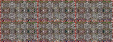 Raster illüstrasyonu. Küçük çiçekteki sevimli çiçek deseni. Gri ve kahverengi renkte çiçekler.