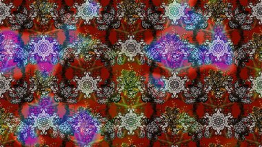 Kahverengi ve gri renkli çiçekler. Şirin çiçek elementleri. Robot resim. Raster illüstrasyonu.