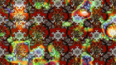 Tekstil tasarımı için kahverengi ve gri renkli geleneksel halk çiçekleri buketi. Üzerinde gelincikler ve vadi zambakları olan renkli çiçek desenli nakış..