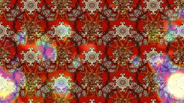 Çiçekli karalama şeklinde Raster çiçek deseni. Kahverengi ve kırmızı renkte çiçekler. Yumuşak, bahar çiçekli arka plan.