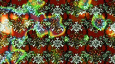 Küçük çiçekteki sevimli çiçek deseni. Raster illüstrasyonu. Yumuşak, yeşil ve kahverengi renkte yaz çiçekleri. Raster deseni.