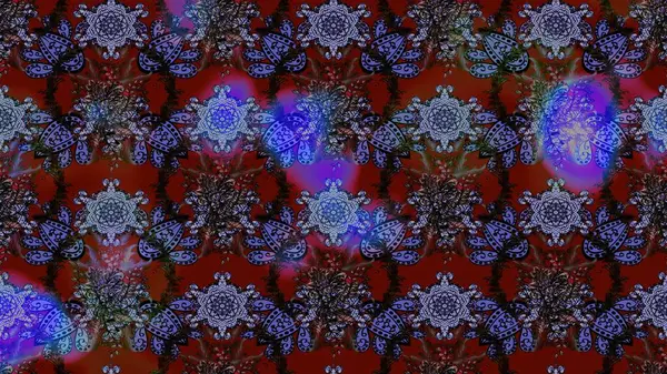 Küçük çiçekteki sevimli çiçek deseni. Kırmızı ve kahverengi renkte çiçekler.