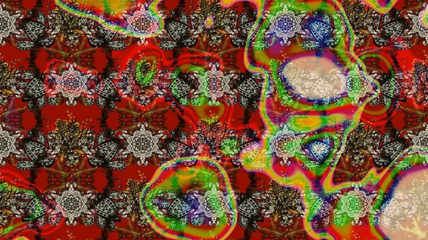 Kırmızı ve kahverengi renkte çiçekler. Güzel çiçek deseni. Düz Çiçek Elementleri Tasarımı. Renkli Bahar Teması çizim şablonu.