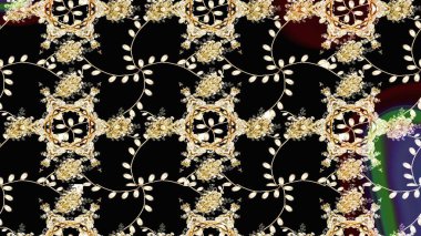 Siyah, bej ve nötr renklerde çiçekler. Çiçekli karalama şeklinde Raster çiçek deseni. Yumuşak, yaz çiçekli arka plan.