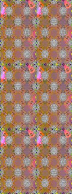 Raster çiçek izi. Çiçeksel kahverengi ve gri dikişsiz desen. Klasik taslak çizimi.