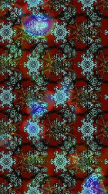 Nazikçe, güzel çiçek arkaplanı. Çiçekli karalama şeklinde Raster çiçek deseni. Kahverengi ve kırmızı renkte çiçekler.