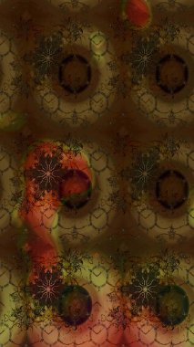 Kabile sanatı boho baskısı, klasik çiçek arkaplanı. Arkaplan dokusu, duvar kağıdı kahverengi ve gri renkli çiçek teması. Soyut etnik raster çizim kalıbı.