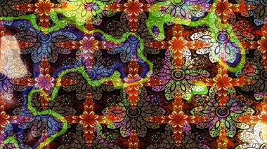 Renkli Bahar Teması eskiz kalıbı. Çiçek deseni. Raster güzel kumaş deseni çiziyor. Düz Çiçek Elementleri Tasarımı.