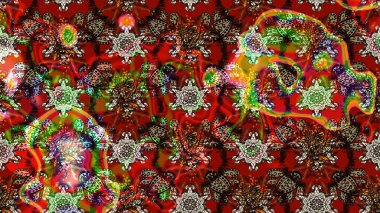 Çiçekler suluboya eskiz deseni. Raster Stili kumaş deseni.