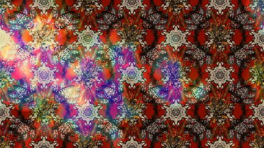 Güzel kumaş deseni. Renkli Yaz Temalı eskiz kalıbı. Düz Çiçek Elementleri Tasarımı. Raster illüstrasyonunda çiçek deseni çizimi.