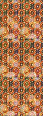 Altın antika ortaçağ dekoratifi, yapraklar ve kahverengi renkli altın desenli süslemeleri olan pürüzsüz bir desen. Kusursuz kraliyet lüksü, altın barok kumaş rengi..