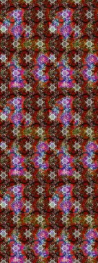 Çiçekli karalama şeklinde Raster çiçek deseni. Çiçekler kahverengi, kırmızı ve gri renklerde. Nazik, sevimli çiçek arkaplanı..