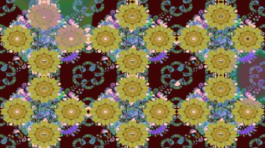 Bahar mevsimi. Tatil havası. Raster güzel bir çiçek deseni çizmiş. Nazik romantik baskı.