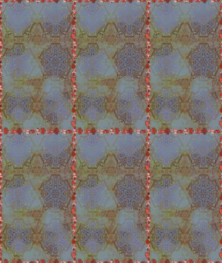 Organic motif background. Raster illustration. Ultrafashionable fabric pattern. Seamless pattern.