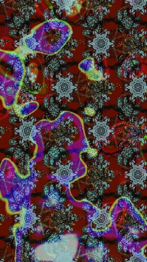 Renkli Bahar Teması eskiz kalıbı. Güzel çiçek deseni. Kırmızı ve kahverengi renkte çiçekler. Düz Çiçek Elementleri Tasarımı.