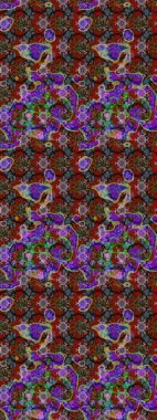 Raster - stok. Kahverengi ve kırmızı çiçekli eskiz deseni, suluboya çiçek deseni, sevimli çiçek, duvar kağıdı, kart veya kumaş için fayanslı.