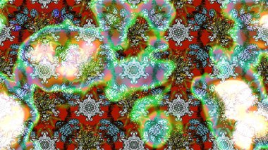 Şirin çiçekler. Çizgi çizimi kalıbı. Raster Moda kumaş deseni.