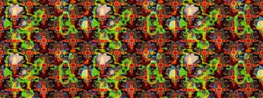 El çizimi. Raster illüstrasyonu. Çiçekler, dallar, bitkiler ve çiçekler. Güzel kumaş deseni.