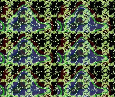 Raster illüstrasyonu. Renkli Bahar Teması eskiz kalıbı. Taslak desenli, modaya uygun kumaş deseni. Şirin çiçek elementleri. Düz Çiçek Elementleri Tasarımı.