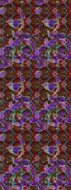 Raster - stok. Kahverengi ve kırmızı çiçekli eskiz deseni, suluboya çiçek deseni, sevimli çiçek, duvar kağıdı, kart veya kumaş için fayanslı.