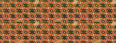 Kusursuz raster arka plan. Duvar kâğıdı barok, İspanyol kumaşı. Şık bir grafik desen. Kahverengi renklerde altın elementler. Çiçek deseni.