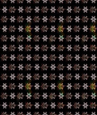 Nazik, yaz çiçekleri siyah renklerde. Çiçekli karalama şeklinde Raster çiçek deseni. Raster illüstrasyonu.