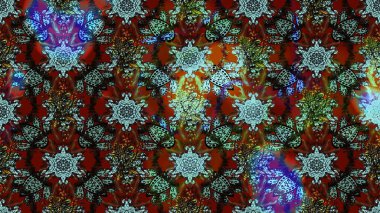 Parlak renkli çiçekleri ve kahverengi ve mavi renkli yaprakları olan harika bir çiçek deseni. Halk tarzı. Moda baskıları için zarif bir şablon. Modern çiçek arkaplanı.