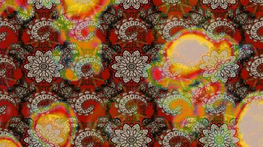 Kahverengi ve bej renkli çiçekler. Düz Çiçek Elementleri Tasarımı. Renkli Bahar Teması eskiz kalıbı. Çiçekle çizim deseni.