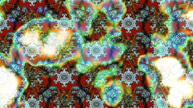 Kumaş desenli papatya çiçeği detayı. Tarafsız ve yeşil renkte çiçekler.