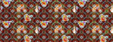 Çiçek desenli eskiz, yaz çiçekleri. Gri ve kahverengi renkli çiçekler. Renkli Bahar Teması eskiz kalıbı. Düz Çiçek Elementleri Tasarımı.