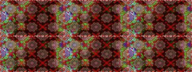 Hediye ambalaj kağıdı, tebrik kartları, posterler ve pankart tasarımı. Kahverengi ve kırmızı renkte çiçekler. Raster düz çiçekleri pürüzsüz desen.