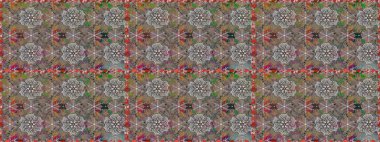 Çiçekli karalama şeklinde Raster çiçek deseni. Gri ve kahverengi renkli çiçekler. Nazik, sevimli çiçek arkaplanı..