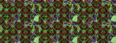 Yeşil ve kahverengi renklerde. Taslak dekoratif arka plan, çiçek mandala. Çiçek. Raster illüstrasyonu.