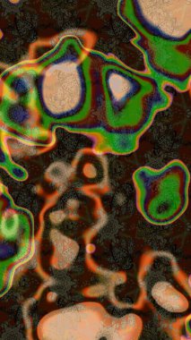 Renkli Bahar Teması eskiz kalıbı. Raster Modaya uygun kumaş deseni. Düz Çiçek Elementleri Tasarımı. Kahverengi ve yeşil renkli şirin çiçek deseni.