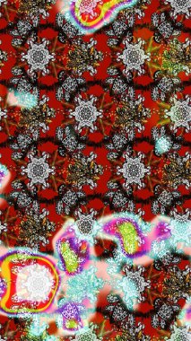 Küçük çiçekte güzel bir desen. Küçük renkli çiçekler. Motley illüstrasyonu. Çiçekli yaz çiçekleri. Robot resim. Moda baskıları için zarif bir şablon.