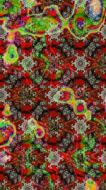 Kırmızı ve kahverengi renkte çiçekler. Kumaş desenli papatya çiçekleri ayrıntıları.