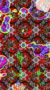 Küçük çiçekte güzel bir çiçek deseni var. Raster deseni. Çiçekli çiçek deseni, suluboya..