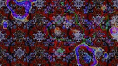 Parlak çiçekli halı renginde çizim deseni.